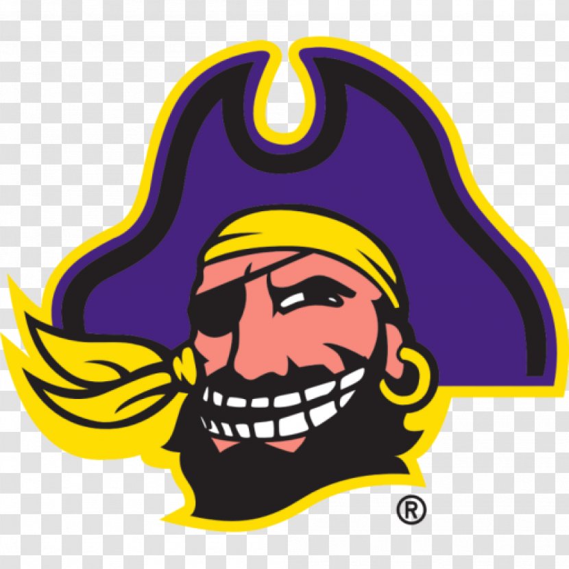 East Carolina Pirates Men's Basketball Football Pirate Club College Piracy - North - Yellow Transparent PNG