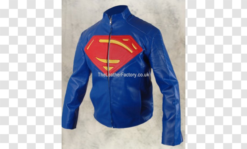 Superman Logo Clark Kent Steel (John Henry Irons) Leather Jacket - Coat Transparent PNG