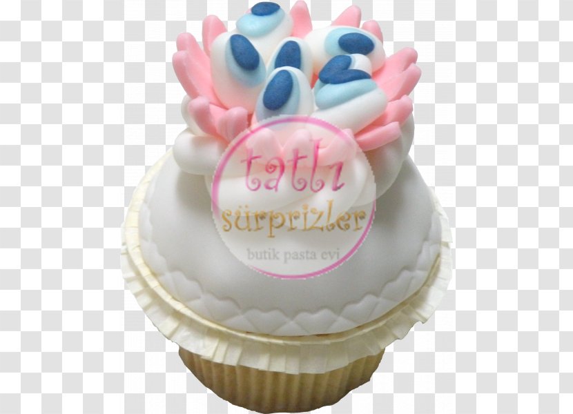 Cupcake Marshmallow Creme Cake Decorating Royal Icing Buttercream - Nazar Boncuğu Transparent PNG