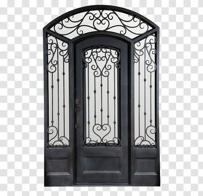 Door Acadian Iron Works Sidelight Thermal Break Stock - Luxury Home Mahogany Timber Flyer Transparent PNG