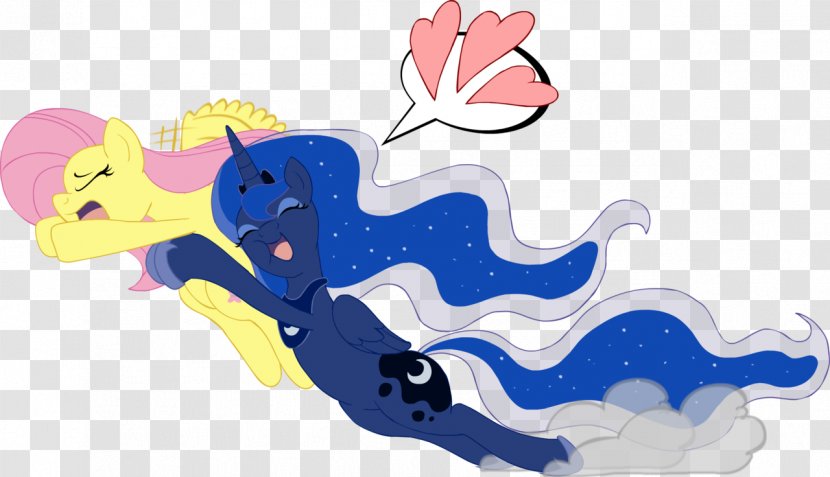 Fluttershy Princess Luna Pony Fan Art - Club - Hug Transparent PNG
