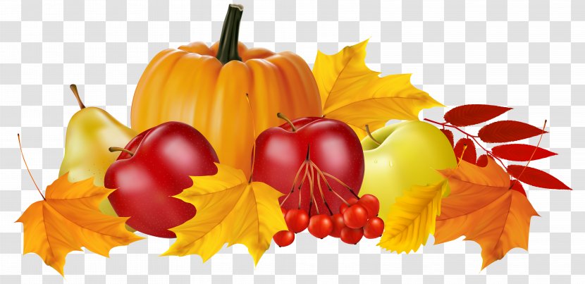Autumn Clip Art - Grape - Pumpkin And Fruits Clipart Image Transparent PNG