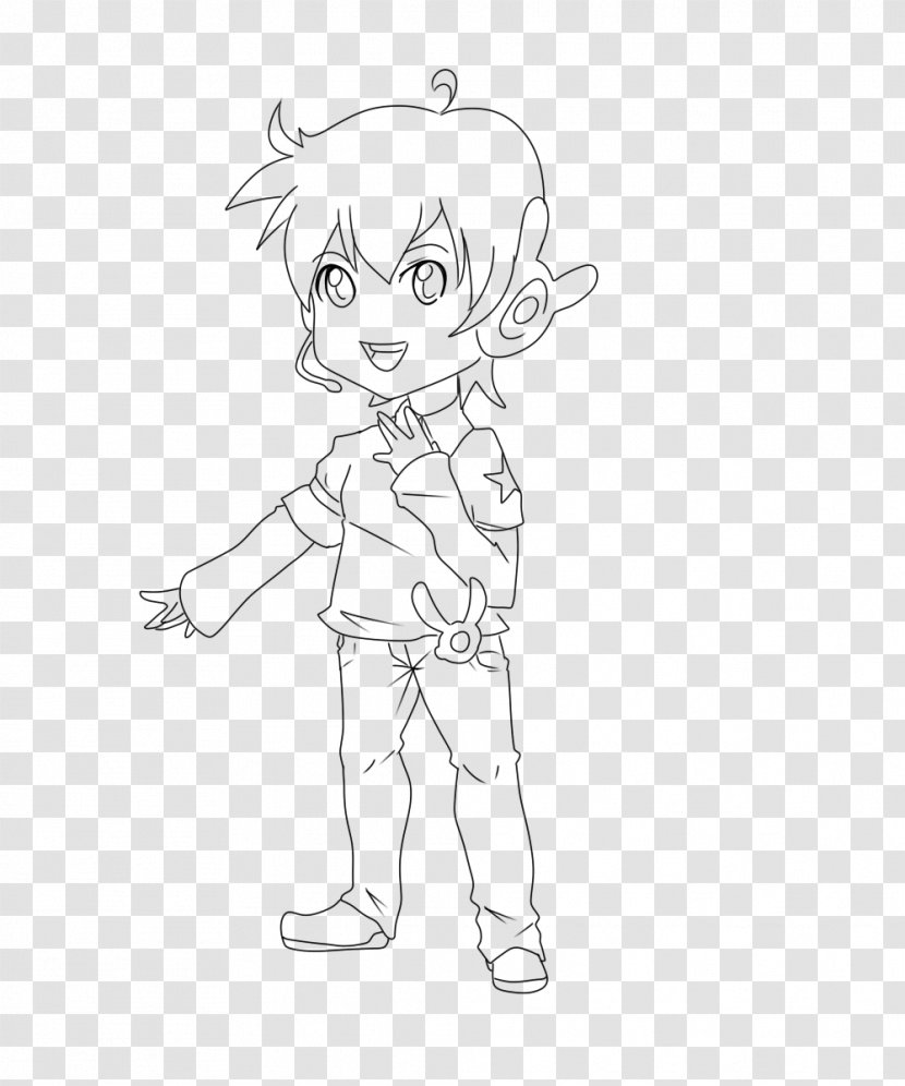 Finger Line Art White Character Sketch - Tree - Maruko Transparent PNG