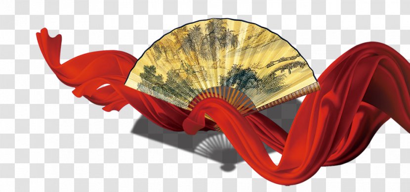 Hand Fan - Silk - Chinese Style Folding Transparent PNG