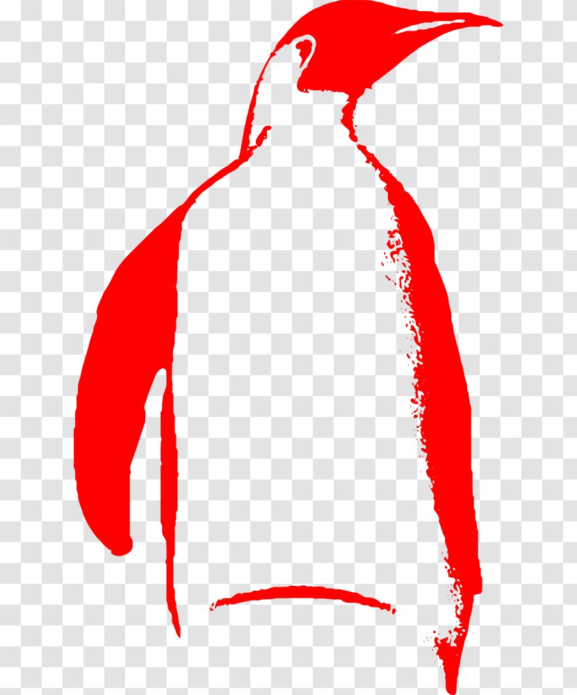 Penguin T-shirt Clothing Sweatshirt - Red - Postmark Lines Transparent PNG