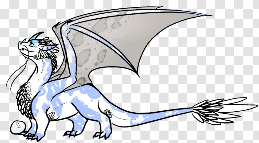 Line Art Dragon Cartoon Tail - Organism Transparent PNG