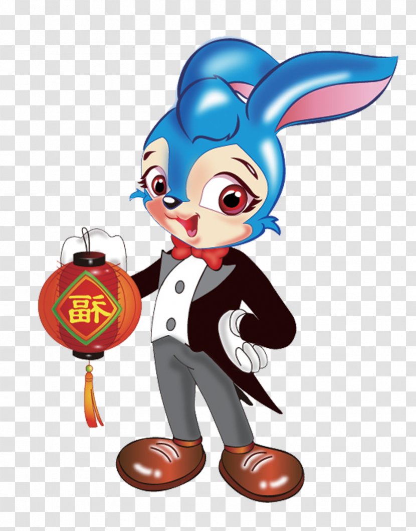 Easter Bunny Rabbit Clip Art - Lantern Transparent PNG