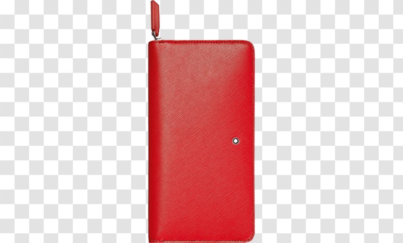 Wallet Montblanc Zipper Meisterstück Leather - Red Transparent PNG