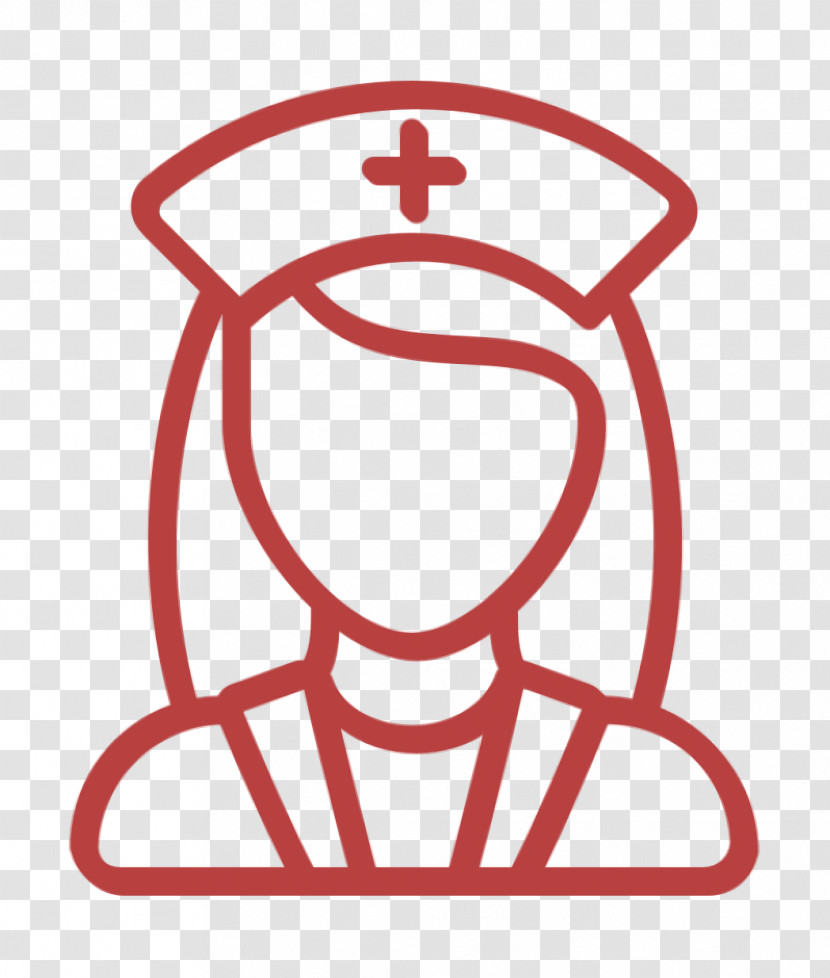 Woman Icon Nurse Icon Hospital Line Craft Icon Transparent PNG