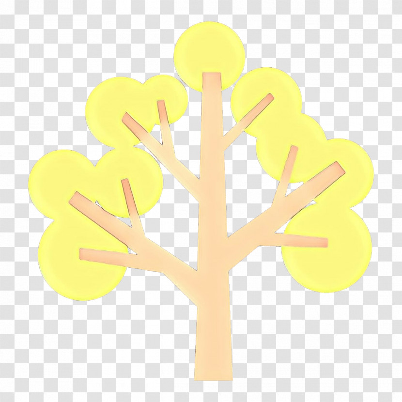 Yellow Tree Hand Plant Gesture Transparent PNG
