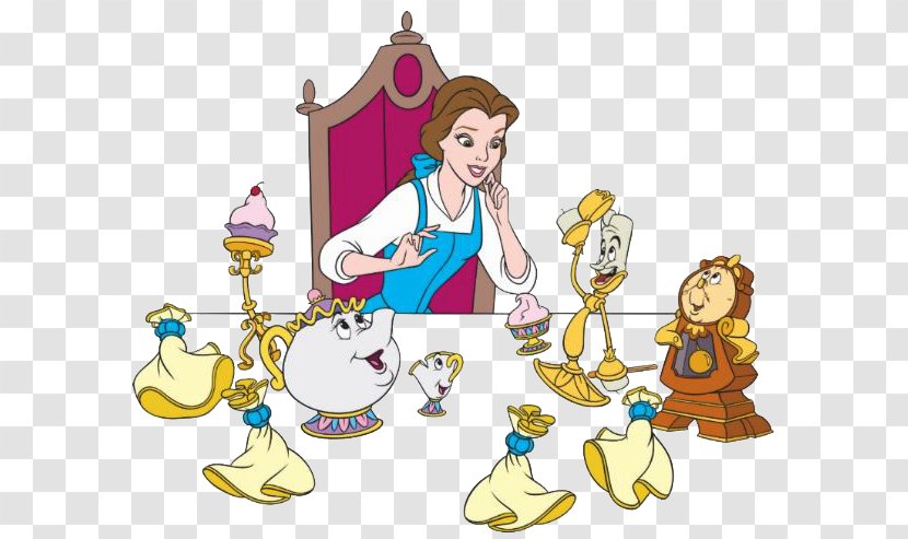 Belle Beauty And The Beast Mrs. Potts Cogsworth - Guest Transparent PNG