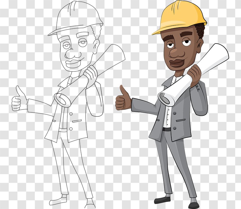 Architectural Engineering Businessperson Construction Worker Drawing Building - Finger Transparent PNG