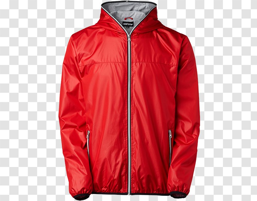 Hoodie Jacket Zipper Adidas Coat - Red Light Transparent PNG