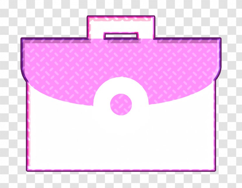 Bag Icon Briefcase Business - Suitcase - Magenta Violet Transparent PNG
