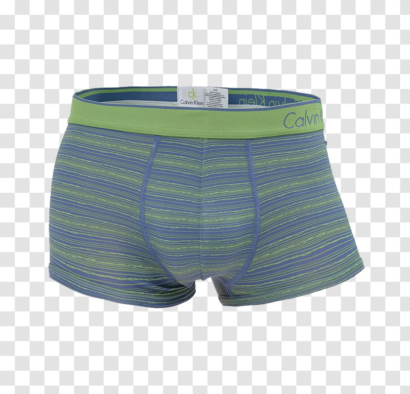 Boxer Briefs Shorts Calvin Klein - Flower - Underwear Blue Green Belt Front Transparent PNG