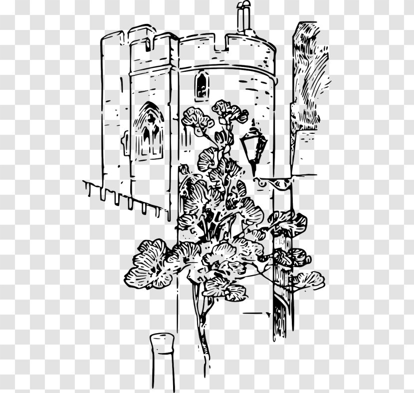 Clip Art Vector Graphics Castle Fortified Tower - Watercolor Transparent PNG