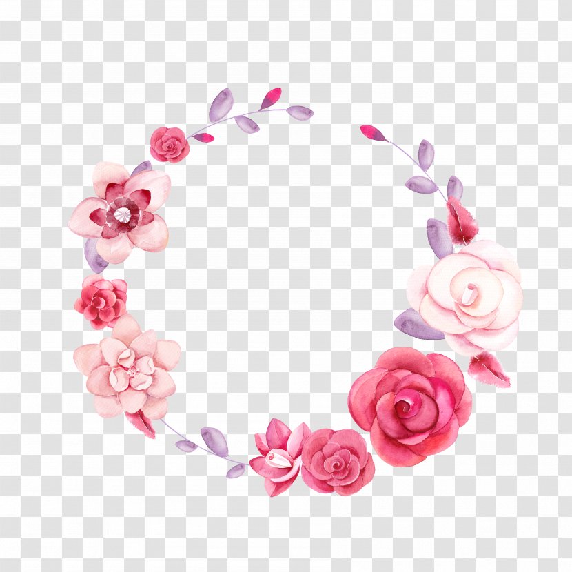 Flower Wreath Icon - Plants Picture Material,Beautiful Bouquet Ring Transparent PNG
