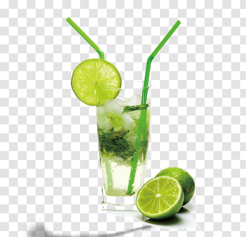 Mojito Cocktail Juice Rum Distilled Beverage - Lemonade Transparent PNG