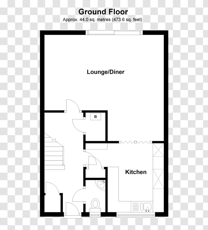 Floor Plan House Apartment Semi-detached Real Estate - Monochrome Transparent PNG