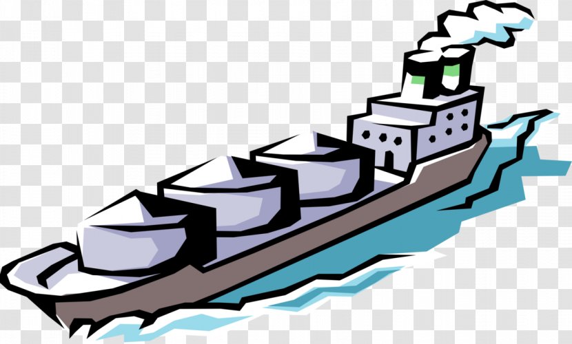 Clip Art Boat Cargo Ship - Cartoon Transparent PNG