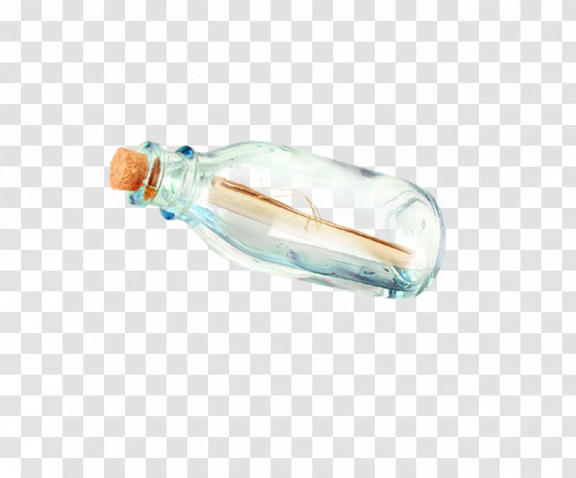 Glass Bottle - Water - Drifting Transparent PNG