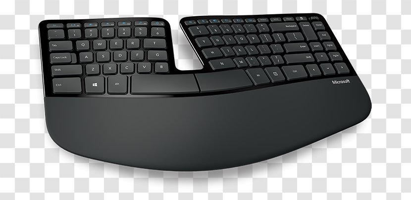 Computer Keyboard Mouse Laptop Microsoft Sculpt Ergonomic For Business Desktop - Electronic Device Transparent PNG