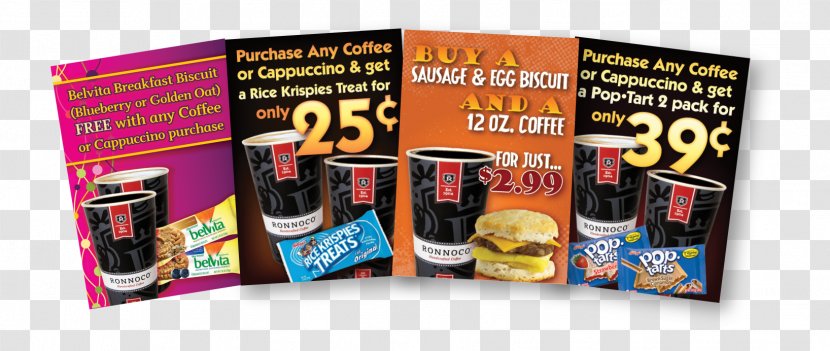 Product Bundling Ronnoco Coffee Advertising Convenience Shop - Loyalty - Promotional Cards Transparent PNG