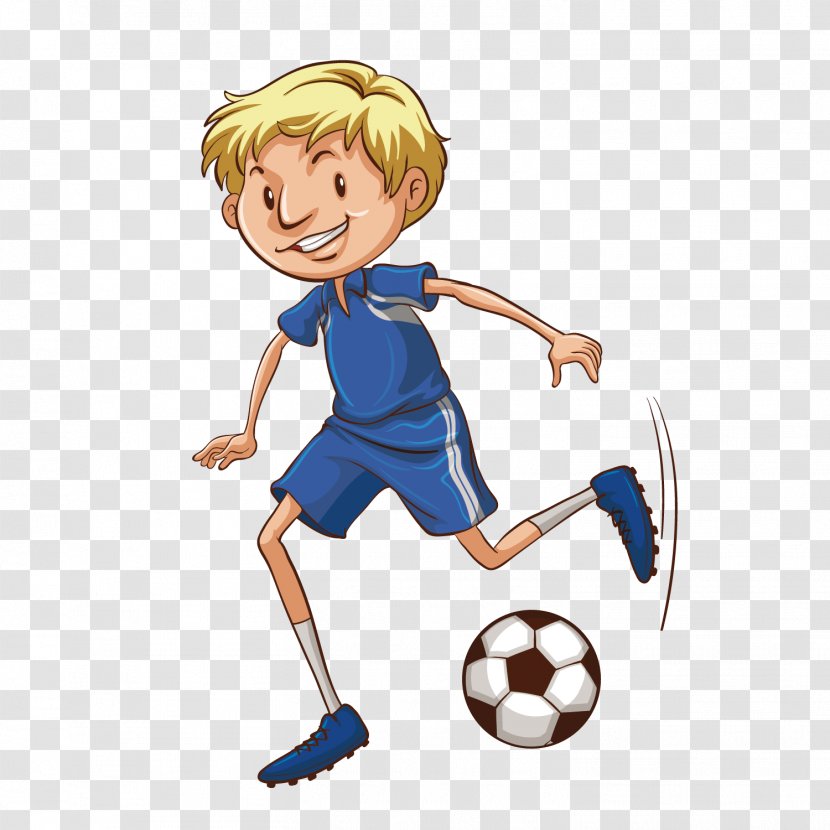 Letter Royalty-free Clip Art - Watercolor - Vector Cartoon Boy Playing Football Transparent PNG