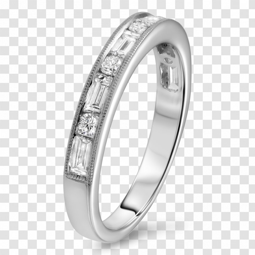 Wedding Ring Engagement Diamond Cubic Zirconia - Platinum Transparent PNG