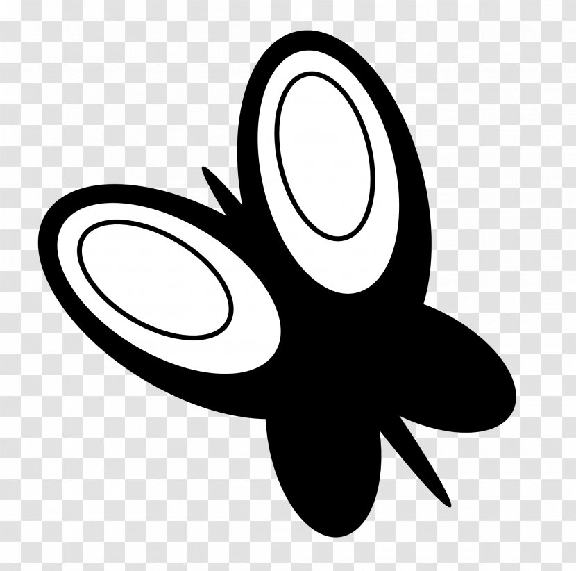 Butterfly Free Content Blog Clip Art - Black And White - Net Clipart Transparent PNG