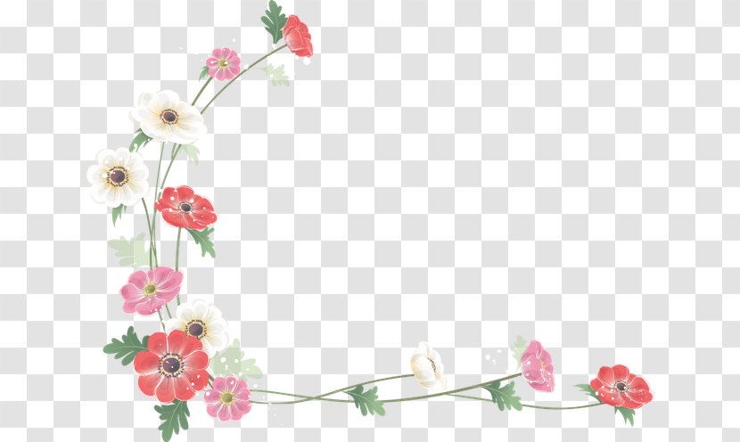 Borders And Frames Flower Watercolor Painting - Arranging - Realistic Flowers Transparent PNG