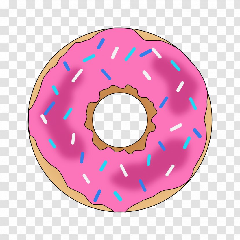 Donuts Frosting & Icing Sprinkles Clip Art - Pink - Donut Transparent PNG