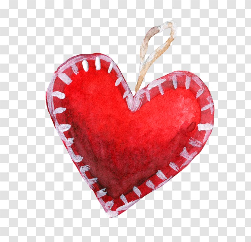 Heart Watercolor Painting - Christmas Ornament Transparent PNG