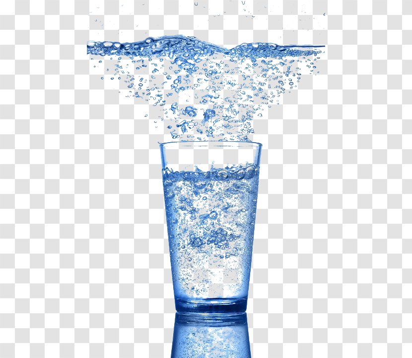 Carbonated Water Glass Bubble - Blue Transparent PNG