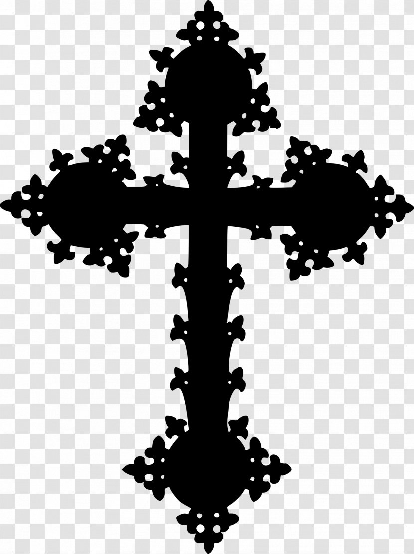 Christian Cross Celtic Clip Art - Black And White Transparent PNG