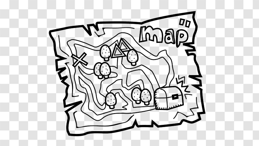 Blank Map Treasure Drawing Como Dibujar - Frame Transparent PNG