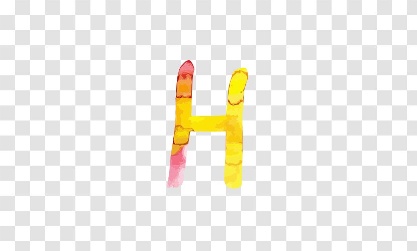 Letter - Wing - Yellow H Transparent PNG