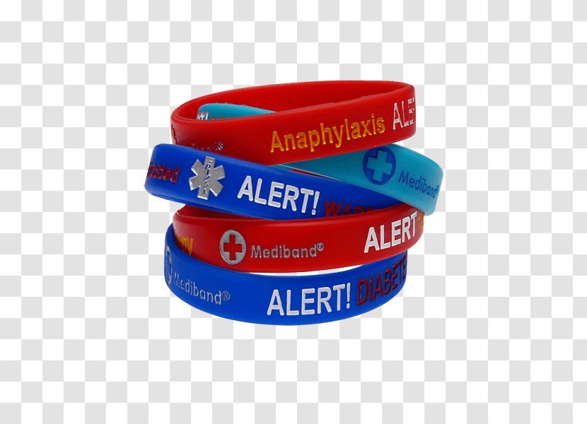 Wristband Silicone Product Sales Stock - Diabetic Medical Alert Signs Transparent PNG