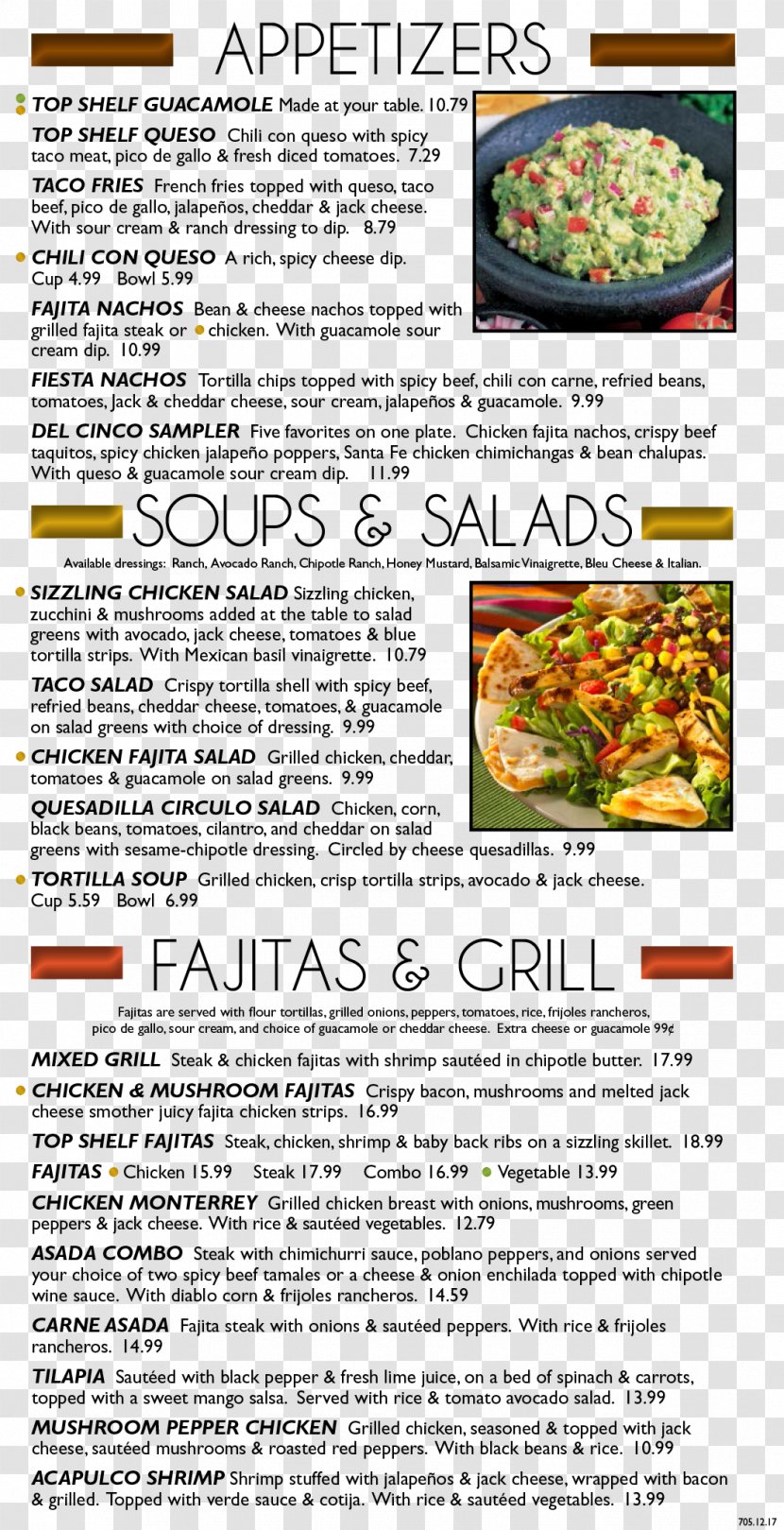 El Chico Mexican Restaurant Cuisine - Menu Transparent PNG