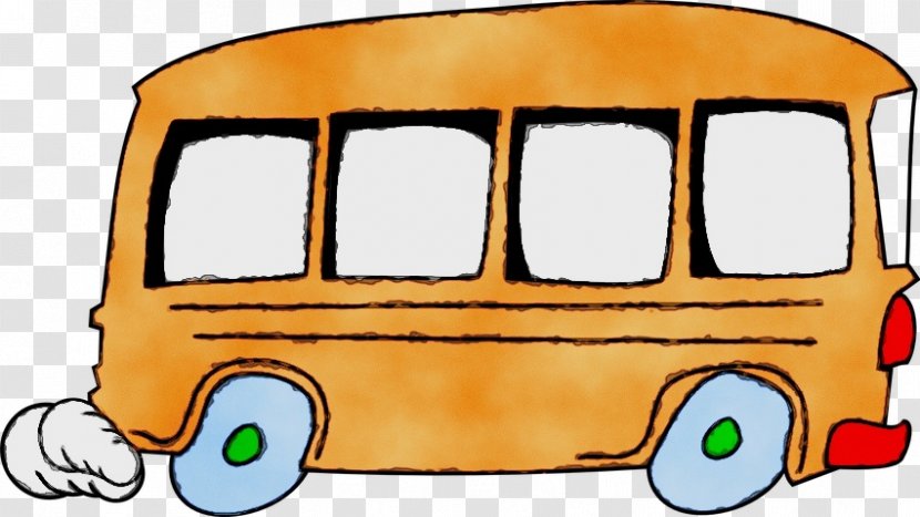 School Bus Cartoon - Mode Of Transport - Car Compact Transparent PNG