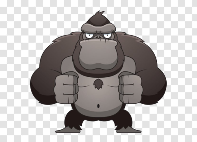 Gorilla Primate Royalty-free - Cartoon - Orangutan Transparent PNG