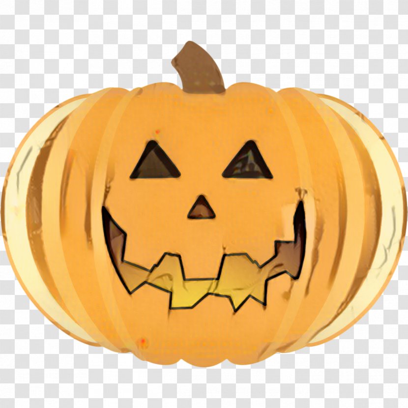 Halloween Pumpkin Silhouette - Yellow - Vegetarian Food Transparent PNG