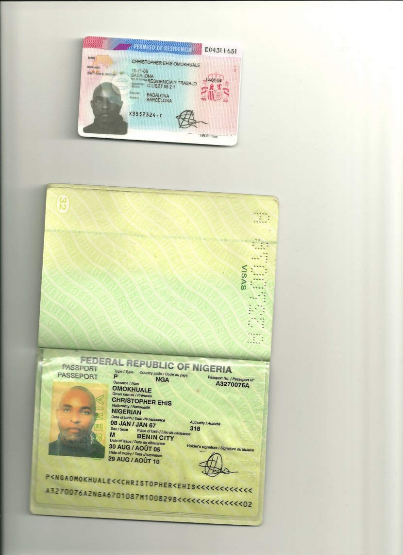 Nigerian Passport Residence Permit Residency - United States Card Transparent PNG