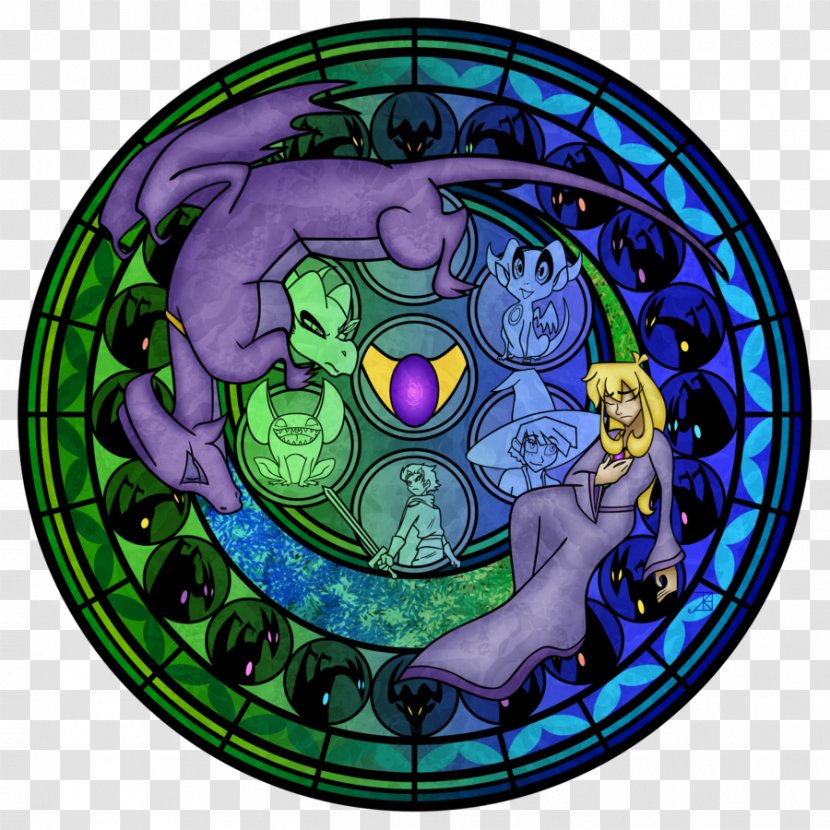 Stained Glass Kingdom Hearts - Drawing Transparent PNG