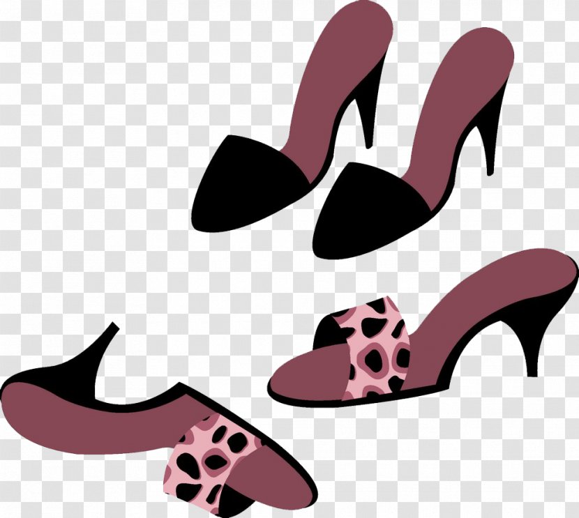 Slipper High-heeled Footwear Shoe Illustration - Ms. Heels Transparent PNG