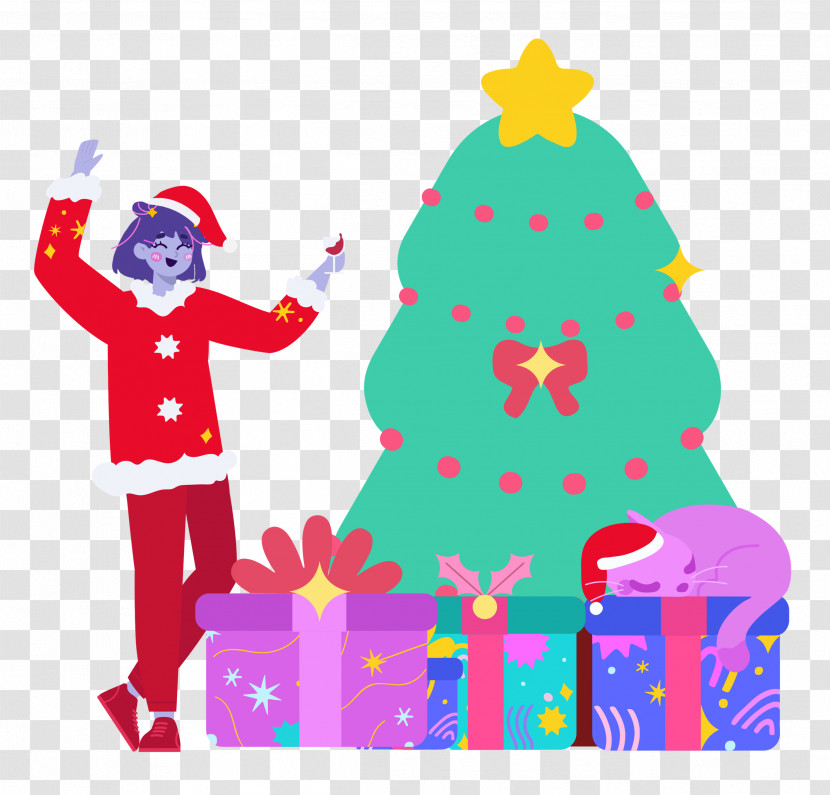 Christmas Tree Party Christmas Transparent PNG