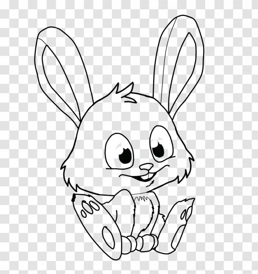 Domestic Rabbit Easter Bunny Hare Drawing - Heart Transparent PNG