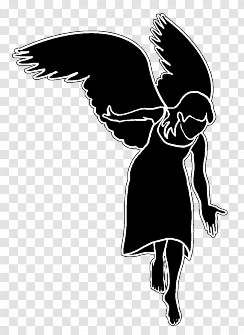 Silhouette Cherub Angel - Monochrome Photography Transparent PNG