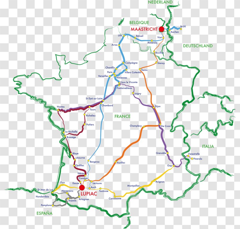 Lupiac Artagnan Road Map Itinéraire - Ecoregion Transparent PNG