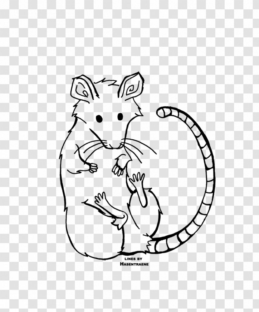 Line Art Drawing Cartoon - Frame - Rat & Mouse Transparent PNG